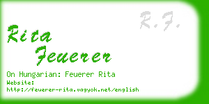 rita feuerer business card